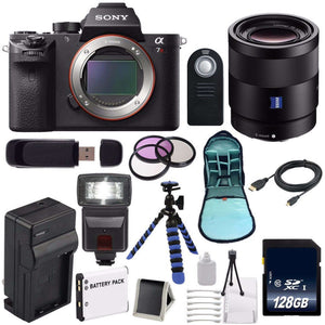 Sony Alpha a7R II Mirrorless Digital Camera International Model + Sony Sonnar T FE 55mm f/1.8 ZA Lens + 49mm 3 Piece Ultimate Bundle