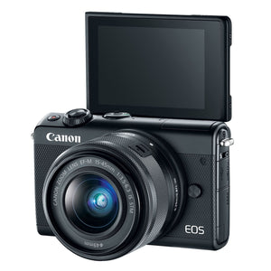 Canon EOS M100 Mirrorless Camera w/ 15-45mm Lens - Wi-Fi, Bluetooth, and NFC Enabled Black - Used