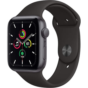 Apple Watch SE GPS, 40mm Space Gray Case + Black Sport Band - Renewed - Reconditioned Apple