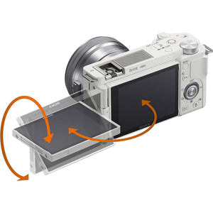 Sony Alpha ZV-E10 - APS-C Interchangeable Lens Mirrorless Vlog Camera - White Sony