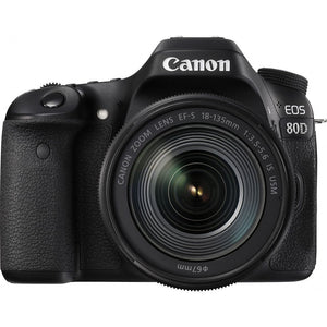 Canon EOS 80D DSLR Camera with 18-135mm Lens International Model with Extra Accessory Bundle