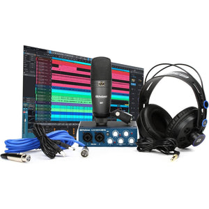 PreSonus AudioBox 96 Studio USB 2.0 Recording Bundle with Interface, Headphones, Microphone and Studio One software PreSonus