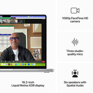 2023 Apple MacBook Pro with Apple M3 16-Inches, 18GB RAM, 512GB SSD Storage QWERTY English Silver Renewed - Reconditioned Apple