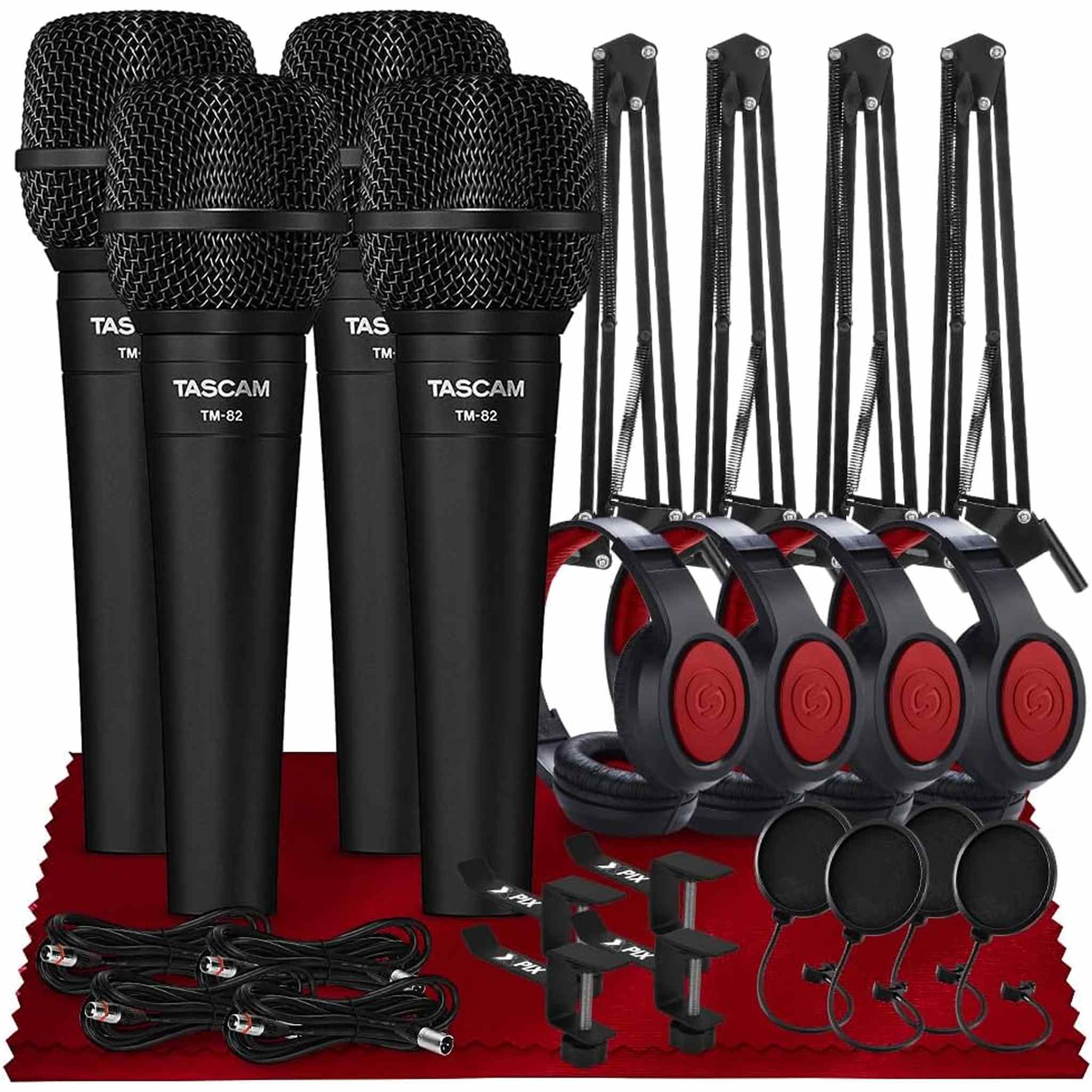 Tascam Dynamic Microphone, Black TM-82 Tascam