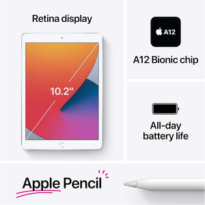 Apple 10.2" iPad 8th Gen, 32GB/128GB Wi-Fi Only - Apple