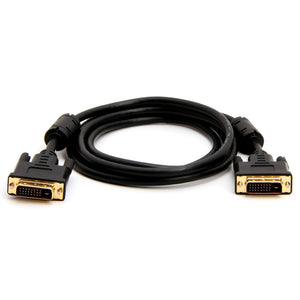Cmple - DVI Cable 6ft, DVI to DVI Dual Link Monitor Cable Digital 24+1 Male DVI Cable for Gaming PC, Laptop, Projector, DVD, Monitor - Black Cmple