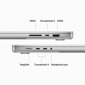 2023 Apple MacBook Pro with Apple M3 16-Inches, 18GB RAM, 512GB SSD Storage QWERTY English Silver Renewed - Reconditioned Apple