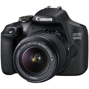 Canon EOS 2000D / Rebel T7 DSLR Camera with 18-55mm Lens + Creative Filter Set, EOS Camera Bag + Sandisk Ultra 64GB Card + Electronics Cleaning Set, And More International Model - Used Canon