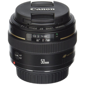 Canon EF 50mm f/1.4 USM Standard & Medium Telephoto Lens for Canon SLR Cameras - Fixed - Reconditioned Canon