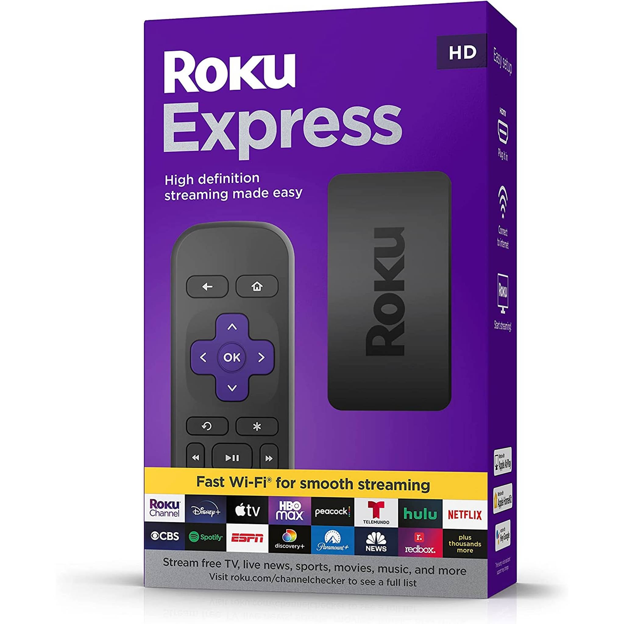 Roku Express HD Streaming Device 3960R - Black Roku