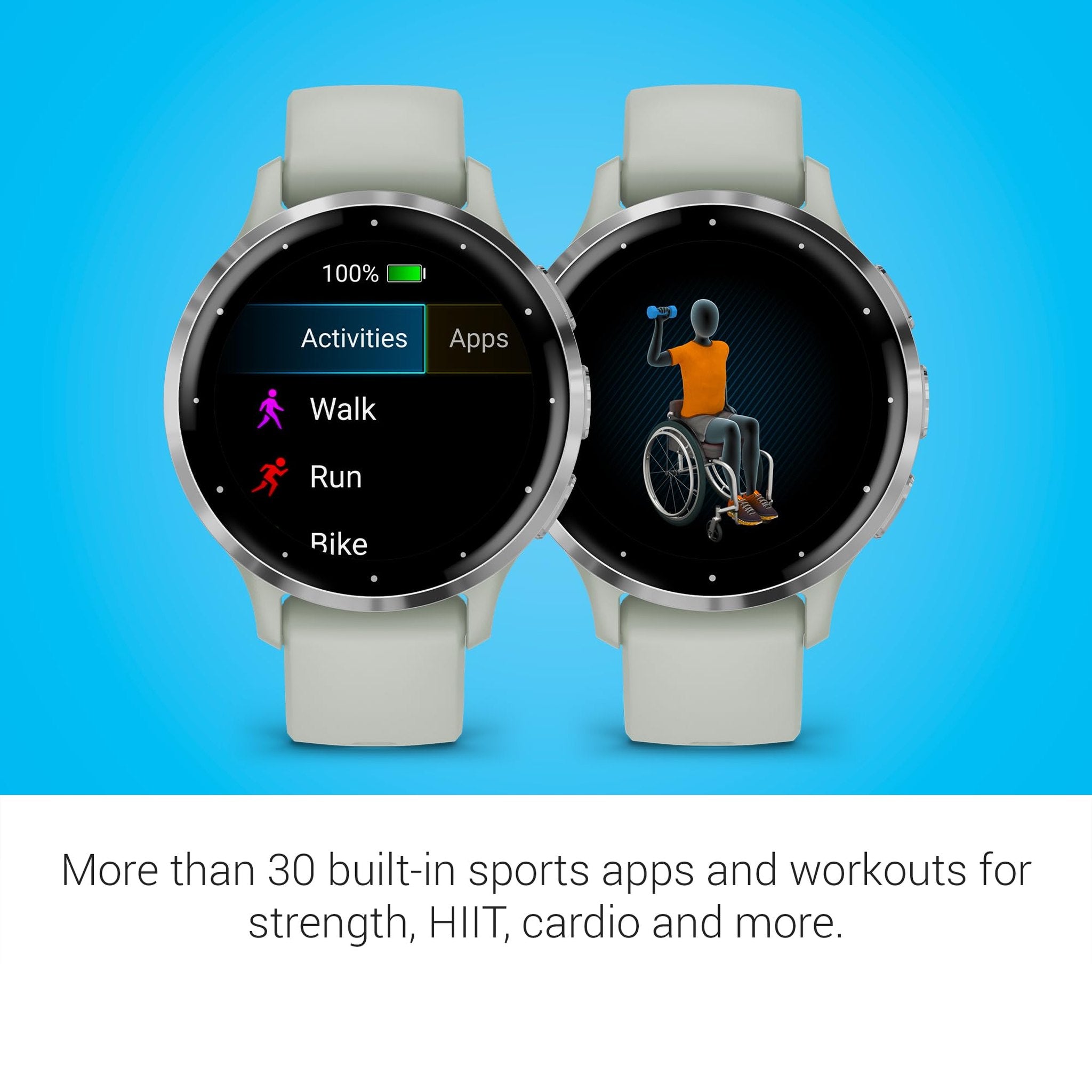 Garmin Venu 3S Silver Stainless Steel Bezel 1.2-Inch AMOLED Touchscreen Display Smart Watch with 41mm Sage Gray Case and Silicone Band