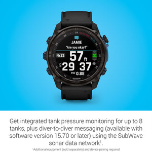 Garmin Descent™ Mk3i, Dive Computer and Multisport GPS Smartwatch, Air Integration, Black