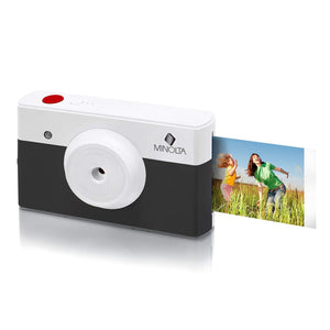 Minolta MNCP10-CH Instapix 2 in 1 Instant Print Digital Camera & Bluetooth Printer, Charcoal Minolta