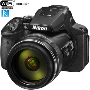 Nikon COOLPIX P900 16MP Zoom Digital Camera with 83x Optical Zoom, Built-in Wi-Fi and NFC Black Renewed - Reconditioned Nikon