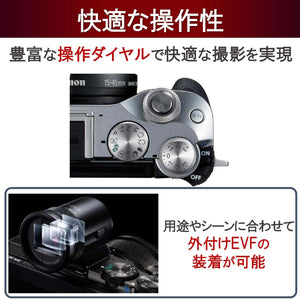 Canon mirrorless Single-Lens Camera EOS M6 Lens Kit Silver EF-M15-45mm F3.5-6.3 is STM- International Version No Warranty Canon