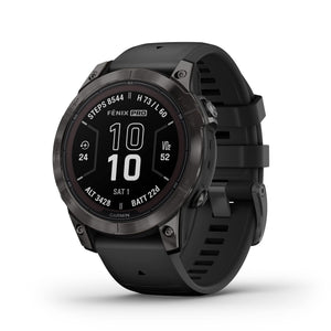 Garmin fēnix 7 Pro Sapphire Solar, Multisport GPS Smartwatch, Built-in Flashlight, Solar Charging Capability, Black Garmin