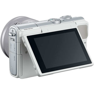 Canon EOS M100 Mirrorless Digital Camera - White with 15-45mm Lens International Model - Used