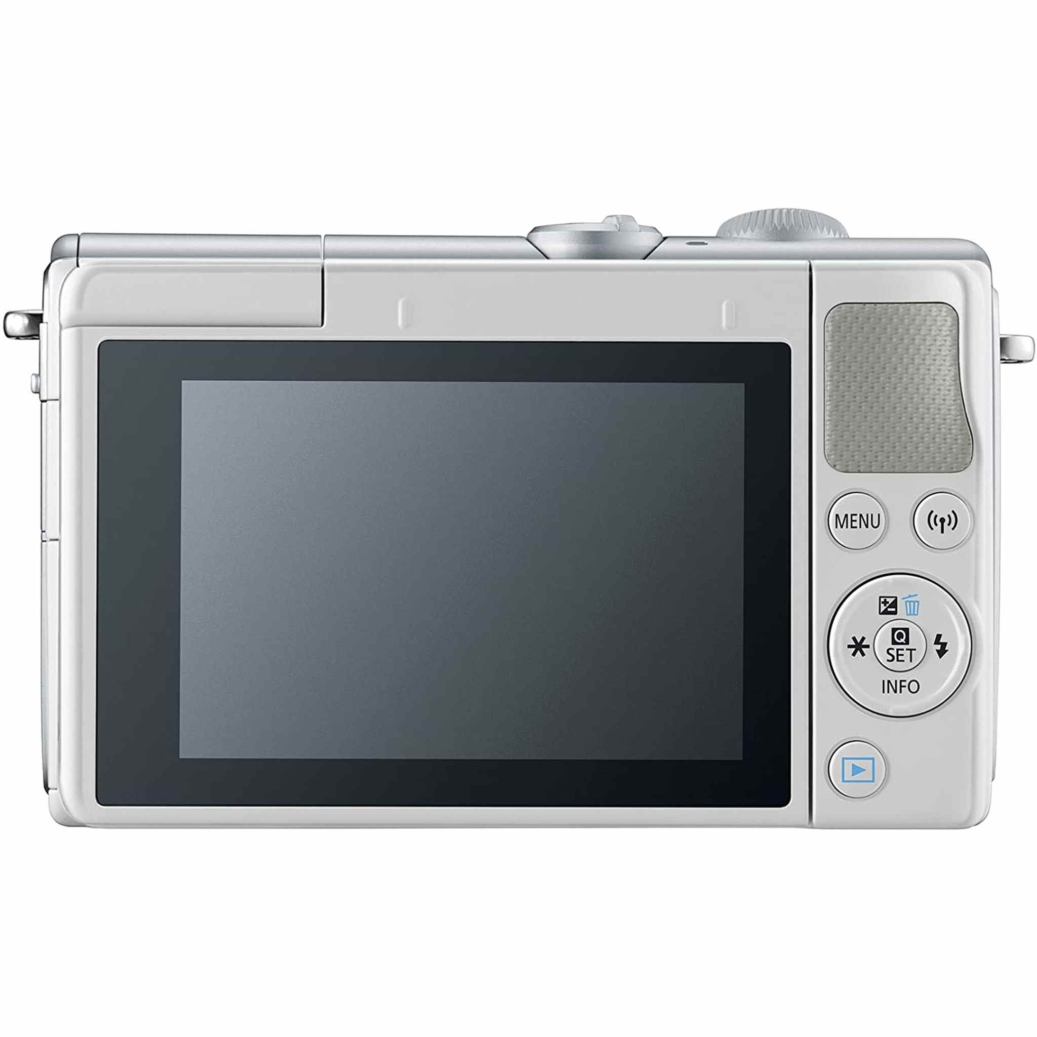 Canon EOS M100 Mirrorless Digital Camera - White with 15-45mm Lens International Model