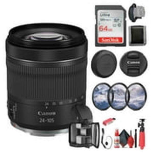 Canon RF 24-105mm f/4-7.1 IS STM Lens 4111C002 + 64GB Memory Card - Bundle Canon