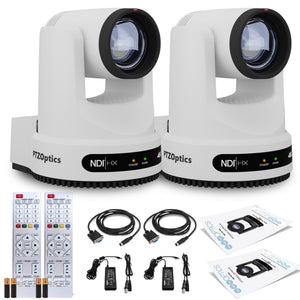 2 x PTZOptics Move 4K PTZ Camera with 12x Optical Zoom White PT12X-4K-WH-G3 PTZOptics
