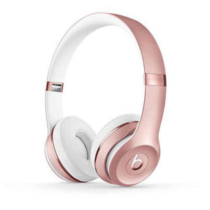 Restored Beats Solo3 Wireless On-Ear Headphones Rose Gold Like New - Apple