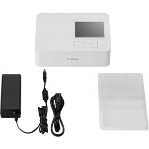 Canon SELPHY CP1500 Photo Printer White + Canon KP-36IP Color Ink and Paper Set + More Bundle