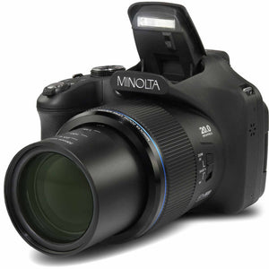 Minolta Pro Shot 20 MP HD Digital Camera with 67X Zoom, 1080P HD Video Bundle - Minolta
