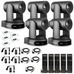 5 x PTZOptics Move 4K PTZ Camera with 30x Zoom Gray PT30X-4K-GY-G3 PTZOptics