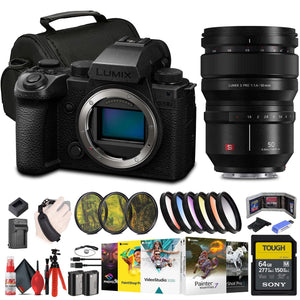 Panasonic Lumix S5 IIX Mirrorless Camera + Panasonic Lumix S 24-105mm Lens + More Panasonic