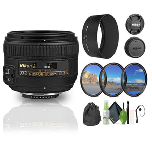 Nikon AF-S NIKKOR 50mm f/1.4G Auto Focus Lens 2180 Bundle Nikon