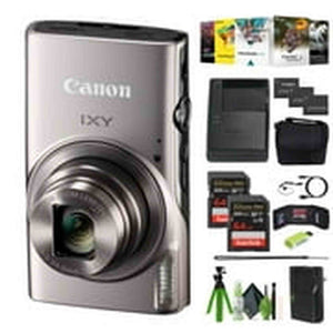 Canon Compact Digital Camera IXY 650 12x Optical Zoom IXY650 - Silver - Bundle Canon