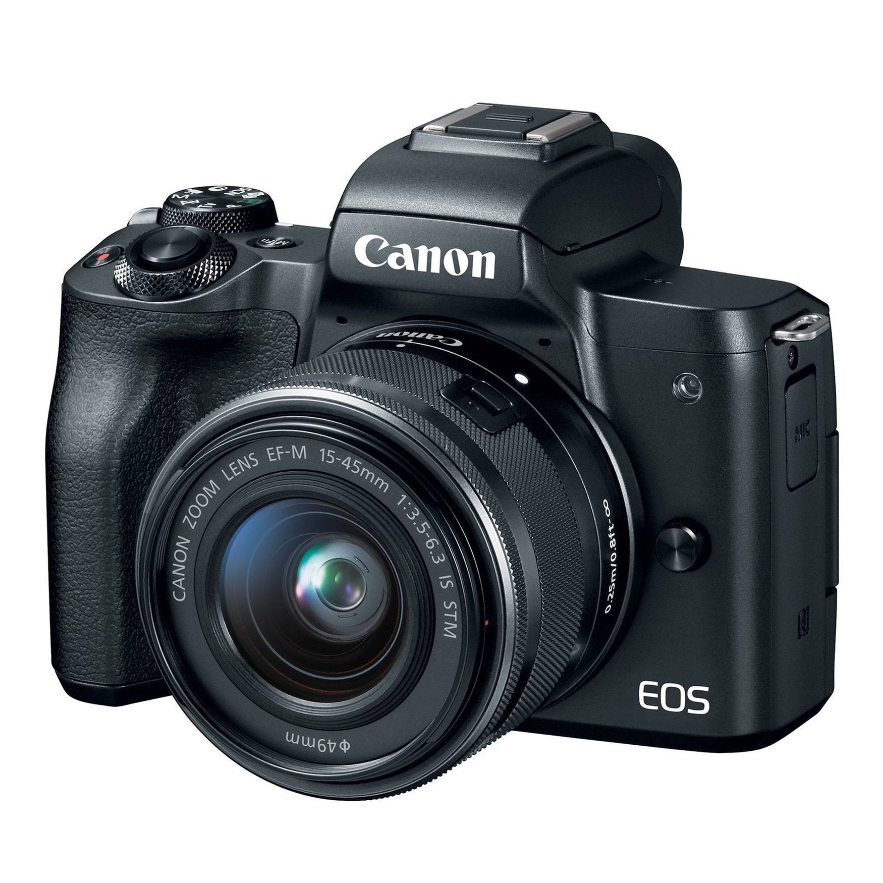 Canon EOS M50 Mirrorless Camera Kit w/EF-M15-45mm (Black) USA Model (Kit Box)