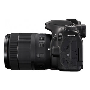 Canon Digital SLR Camera Body EOS 80D and EF-S 18-135mm f/3.5-5.6 Image Stabilization USM Lens with 24.2 Megapixel APS-C CMOS Sensor and Dual Pixel CMOS AF - Black - Used Canon