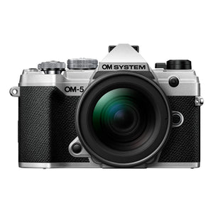 OM System OM-5 Silver Micro Four Thirds System Camera M.Zuiko Digital ED 12-45mm F4.0 PRO kit Outdoor Camera Weather Sealed Design 5-Axis Image Stabilization 50MP Handheld High Res Shot OM Digital Solutions