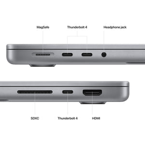 Apple 2023 MacBook Pro Laptop M2 Pro chip with 10‑core CPU and 16‑core GPU: 14.2-inch Liquid Retina XDR Display, 16GB Unified Memory, 512GB SSD Storage. Works with iPhone/iPad; Space Gray - Reconditioned Apple