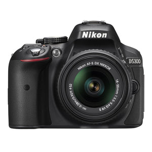 Nikon D5300 24.2 MP CMOS Digital SLR Camera with 18-55mm f/3.5-5.6G ED VR Auto Focus-S DX NIKKOR Zoom Lens Black - Used Nikon
