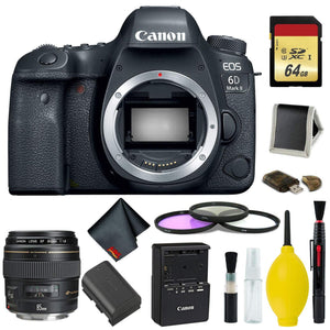 Canon EOS 6D Mark II DSLR Camera Body Only Complete Kit International Model w/Canon EF 85mm f/1.8 USM Lens - International Model - Used Canon