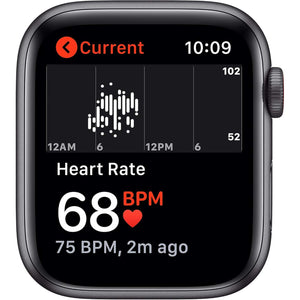 Apple Watch SE GPS, 40mm Space Gray Case + Black Sport Band - Renewed - Reconditioned Apple