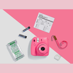 Fujifilm Instax Mini 9 Instant Film Camera with 10 Shots - Flamingo Pink instax