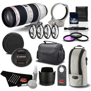 Canon EF 70-200mm f/2.8L is II USM Telephoto Zoom Lens 2751B002 Premium Bundle- International Version Canon