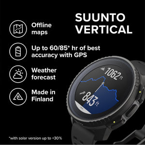 SUUNTO Vertical: Adventure GPS Watch, Large Screen, Offline Maps, SUUNTO