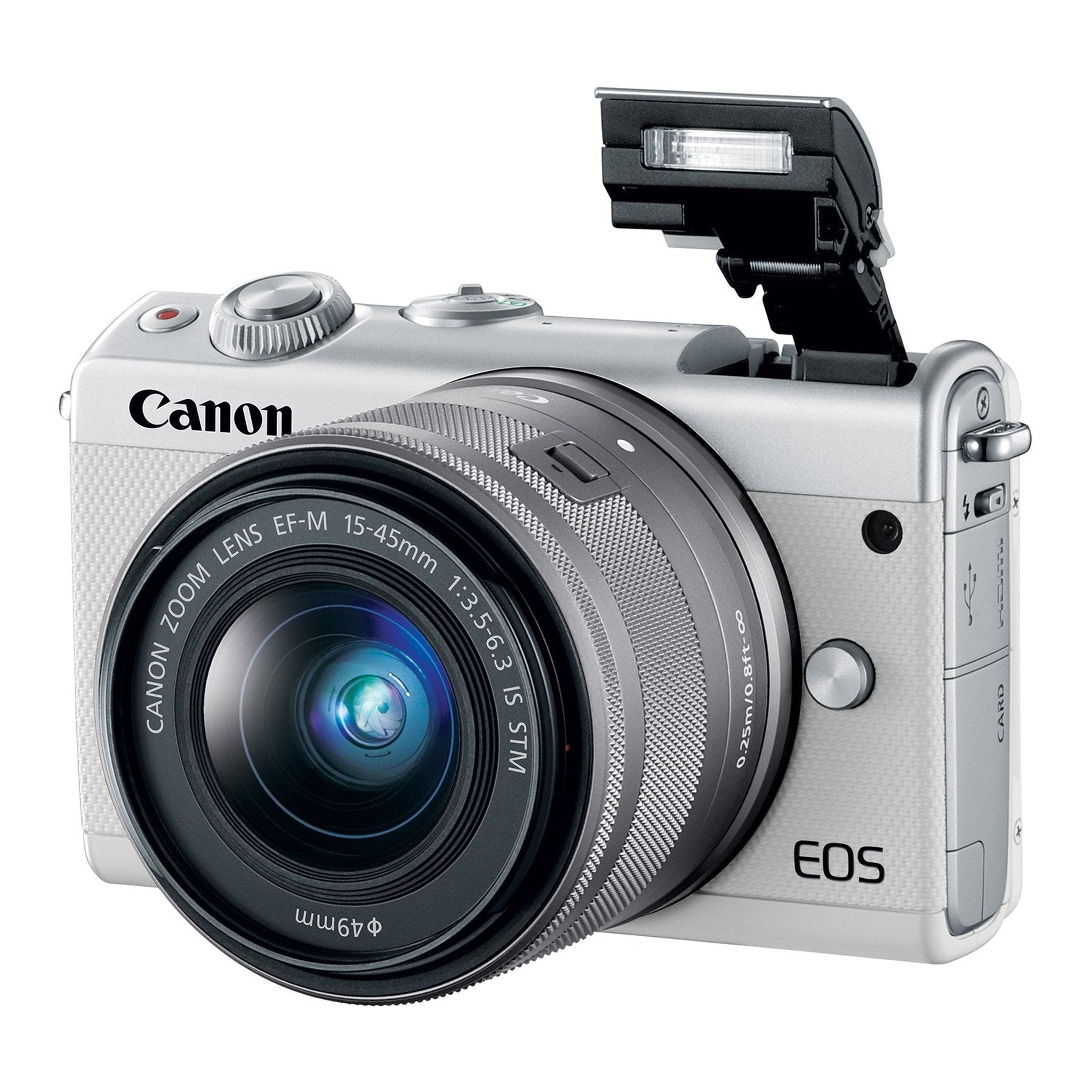 Canon EOS M100 Mirrorless Digital Camera with 15-45mm Lens White