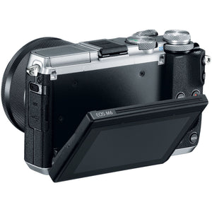 Canon EOS M6 Mirrorless Digital Camera Silver with EF-M 15-45mm is STM Lens + Flexible Tripod + UV Protection Filter + Canon