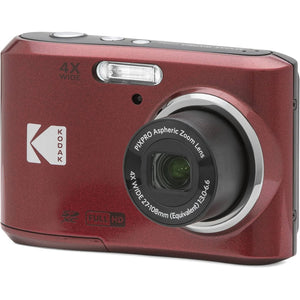 KODAK PIXPRO Friendly Zoom FZ45-RD 16MP Digital Camera with 4X Optical Zoom 27mm Wide Angle and 2.7" LCD Screen Red KODAK