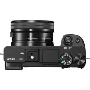 Sony Alpha a6300 Mirrorless Digital Camera with 16-50mm Lens International Model + NP-FW50 Replacement Lithium Ion Bat - Used Sony