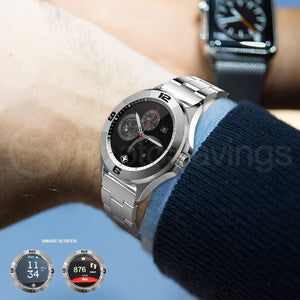 Tiger Smartwatch Stainless Steel Silver with Touch Screen for Android/iOS, with Microphone and Speaker Tiger