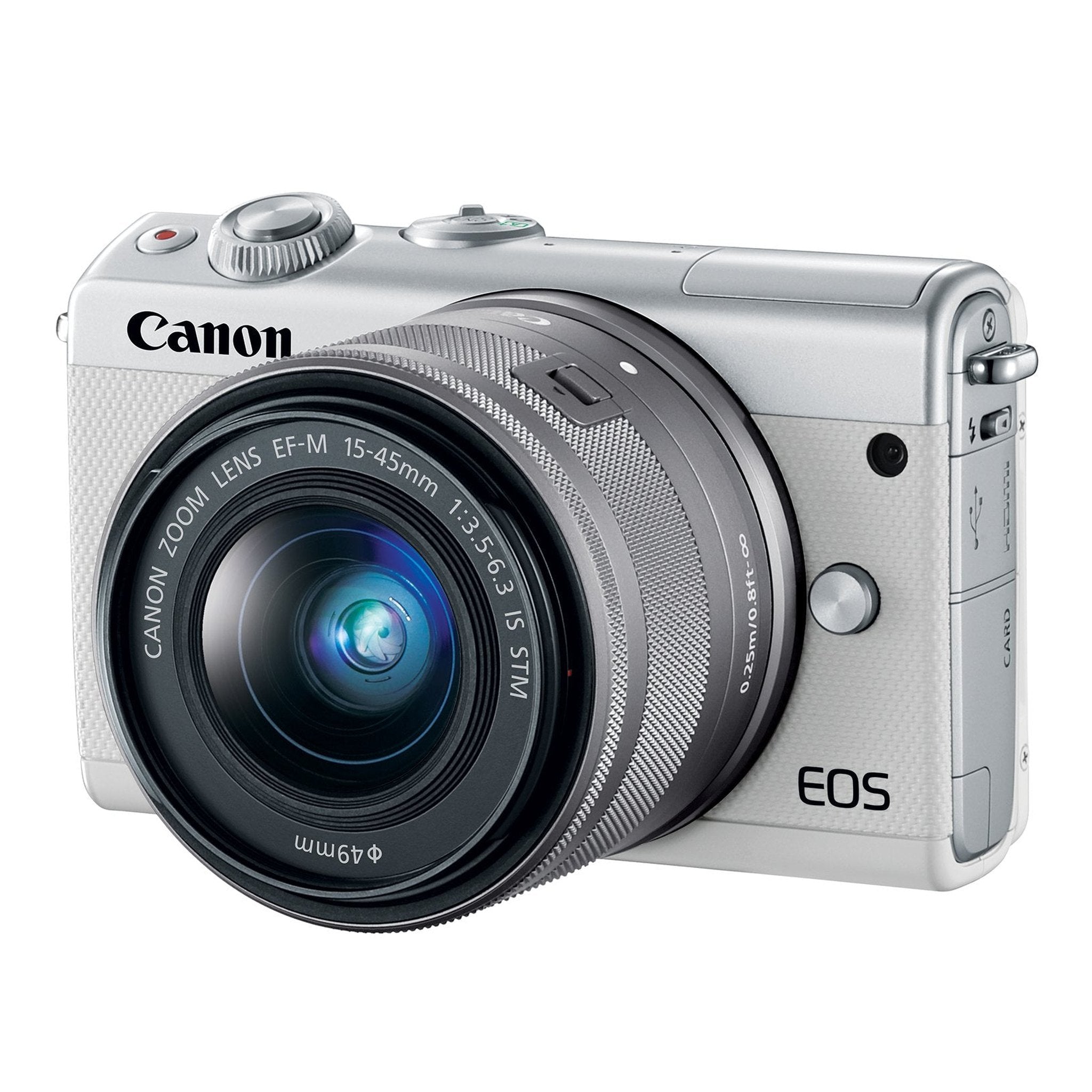 Canon EOS M100 Mirrorless Digital Camera with 15-45mm Lens White