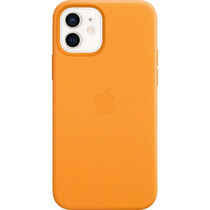 Apple iPhone 12 and iPhone 12 Pro Leather Case with Magsafe - California Poppy Apple