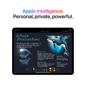 Apple iPad Air 11-inch with M3 chip Built for Apple Intelligence, Liquid Retina Display, 256GB, 12MP Front/Back Camera, Wi-Fi 6E, Touch ID, All-Day Battery Life - Blue Apple