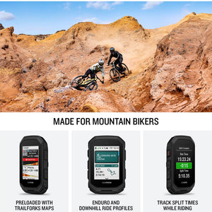 Garmin® Edge® MTB, Rugged GPS Bike Computer with Preloaded, Full-Color Trail Maps and Advanced Performance-Tracking for Mountain Bikers Garmin